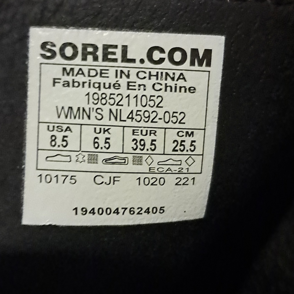 Sorel Women’s Joan Of Arctic Quarry Wedge lll Zip Boot Size 8.5 - Picture 6 of 8